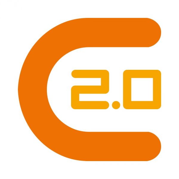 Creve 2.0 -merkki eli oranssi C-kirjain, jonka vieressä 2.0.